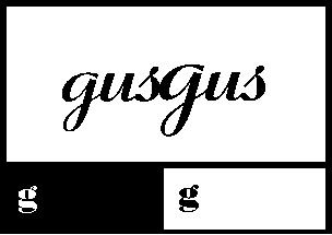 Logo: GusGus.pbm.Z